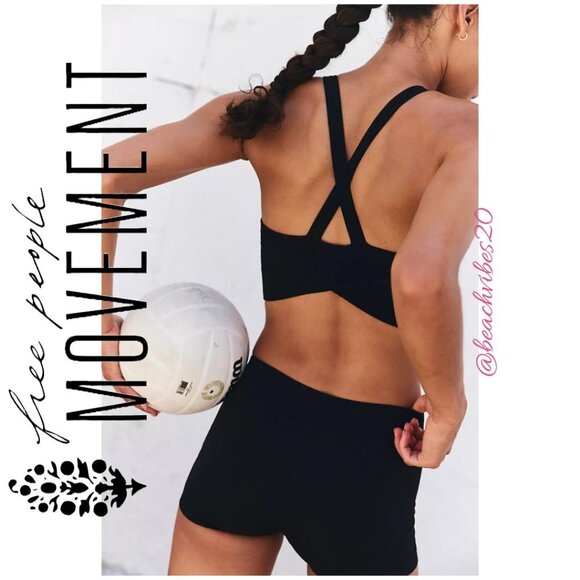 FP MOVEMENT BY FREE PEOPLE Good Karma Super Plunge Bra Black M/L NWOT FP-316 - Picture 5 of 11